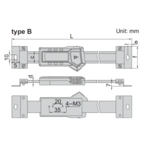 Thước đo điện tử phương ngang Insize 7101-300A