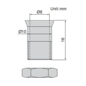 Ống lót trục đồng hồ so Insize 7333