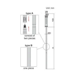 Tay cầm cho thước đo lỗ Insize 7351-EX12 loại dài