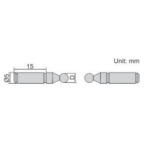 Đầu đo tròn cho thước panme đo bánh răng Insize 7391-T6