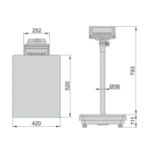 Cân sàn điện tử Insize 8501-AL300