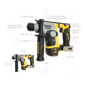 Thân máy khoan búa dùng pin 18V DeWalt DCH172N-KR