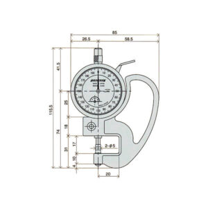 Đồng hồ đo độ dày Peacock PAT G-7C