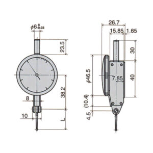 Đồng hồ so chân gập mặt đồng hồ lớn Peacock D series PCN-1AD