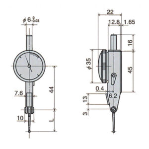 Đồng hồ so chân gập lực đo nhỏ Peacock E series PC-1BE