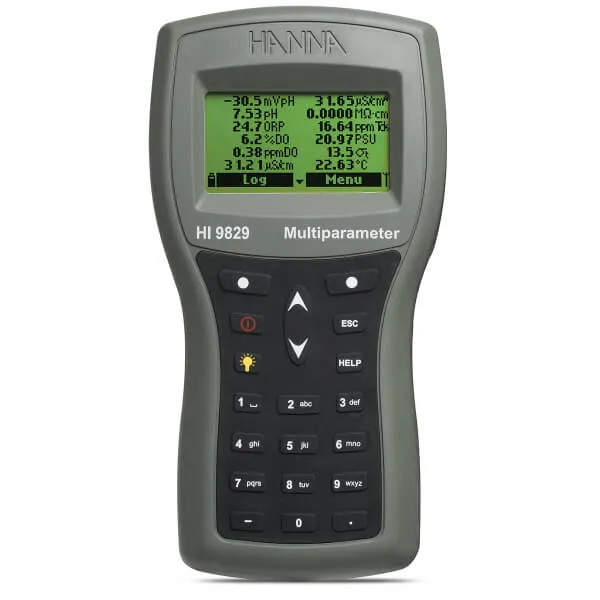 Máy đo pH/ISE/EC/DO/Độ đục Hanna HI9829 (chống thấm nước, có GPS)