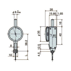 Đồng hồ so chân gập Peacock NEW PIC TEST PCN series PCN-1L