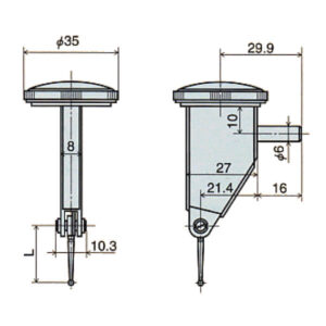 Đồng hồ so chân gập đầu đo Ruby Peacock R Series PCN-6R