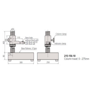 Đế gá đo so sánh đá granite Mitutoyo SERIES 215-156-10 3 Đế gá đo so sánh đá granite Mitutoyo SERIES 215-156-10
