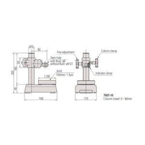 Đế gá đồng hồ so Mitutoyo SERIES 7007-10