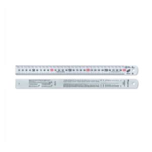 Thước lá inox mạ nhũ bạc vạch kaidan Niigata Seiki SV-300KD
