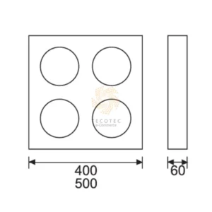 Thước đo góc vuông bằng đá granite Vertex VQR-400