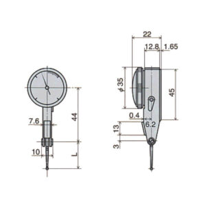 Đồng hồ so chân gập loại đặc biệt Peacock V series PC-2V