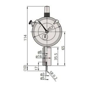 Đồng hồ đo độ sâu ABSOLUTE Mitutoyo 7222