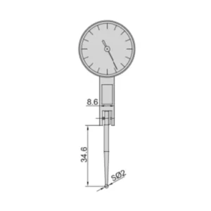 Đồng hồ so chân gập loại đầu đo dài Insize 2896-05