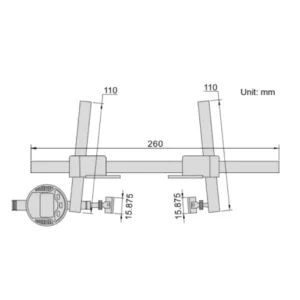 Đồng hồ so điện tử đo đường kính đỉnh ren ngoài Insize 2246-5