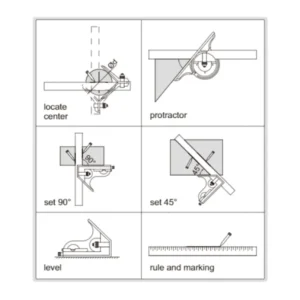 Set thước đo góc Insize 2274-4