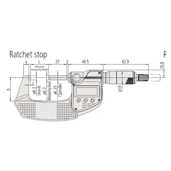 Panme điện tử chống nước Mitutoyo 293-332-30 2 Panme điện tử chống nước Mitutoyo 293-332-30